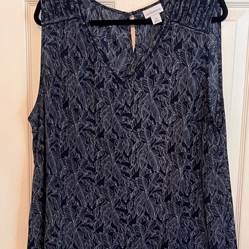 Navy blue lightweight business casual tank top